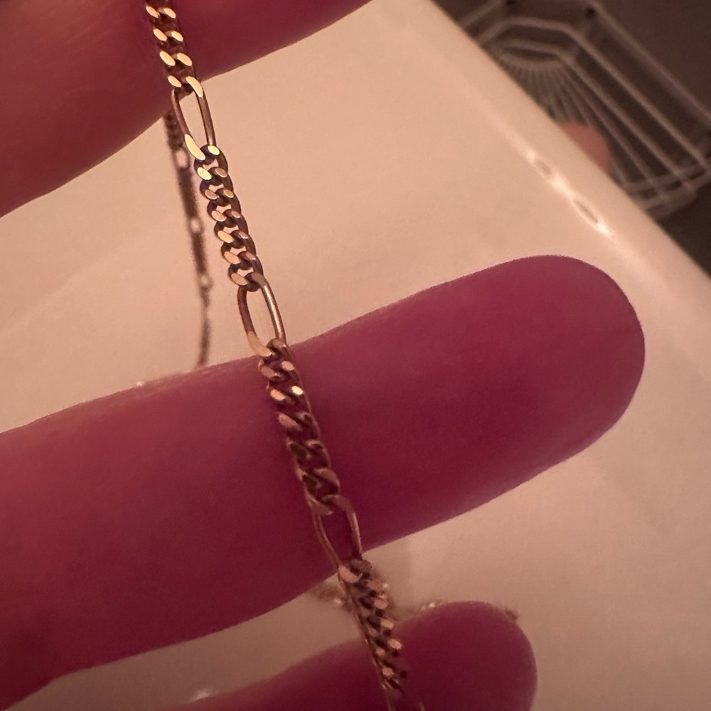 Delicate Gold Figaro Chain Necklace - Women Jewelry